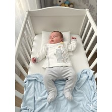 Yağmur Giyim Elbebek Hello Hayvancık Desenli %100 Pamuk 2 Parça Hastane Çıkışı Seti 395