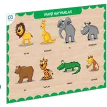 Ahşap Vahşi Hayvanlar Eğitici Set