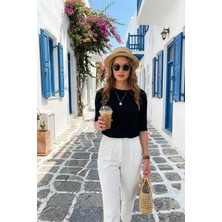 Lela Bisiklet Yaka Truvakar Kol Bluz Kadın Bluz 5861416Y