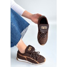 Efe Avm Dissa Kahverengi Cilt Bağcıklı Paraşüt Detaylı Spor Ayakkabı - Lisinya