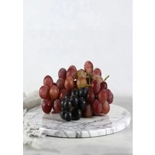 Akayev Mermer 20 cm Leylak Yuvarlak Sunum Tabağı