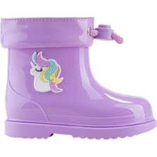 Igor Bimbi Unicornio Mor Çizme %80 PVC %20 Tekstil Malzemeden Kısa Topuklu Çocuk Bot