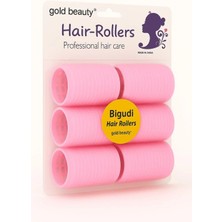 2 Adet Gold Beauty Bigudi 6 Lı Büyük Boy Cırtlı