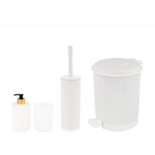 Feyza Design Nostalji 4’lü Banyo Seti, Şık ve Kullanışlı Temizlik Çözümleri