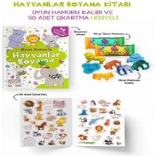 Hayvanlar Boyama Kitabı - Oyun Hamurlu - 3 Yaş +