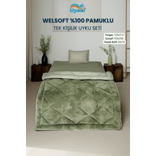 Uysal Yorgan Welsoft Akfil Tek Kişilik Uyku Seti YEŞİL