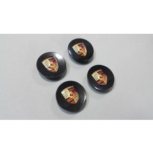 Fabrikasyon 4 x Porsche Cayenne 9PA-92A Çelik Jant Göbek Seti 77MM Füme