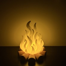 Lina Hobby LED Mum Dahil Kamp Ateşi Figürü - Yeni Nesil Üretim 11 cm Dekoratif Lamba