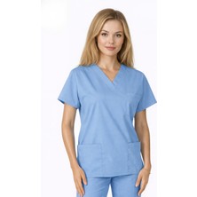 BRL Üniforma 3x-Dry Unisex Doktor ve Hemşire Cerrahi Forma Açık Mavi| Brl Scruble Tek Üst