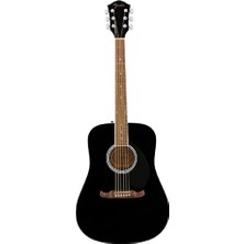 Fender 0971113506 FA-125CE Dreadnought Elektro Akustik Gitar (Siyah - Ceviz Klavye) | Alternatif Seri Kesik Kasa (Cutaway) Dahili Fishman Elektronik ve Şık Siyah Cila