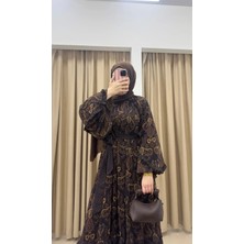 By Esma Eser Şal Desen Şifon Elbise