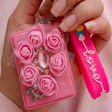 Bontexs Kadın Kişisel Bakım Makyaj Tazeleme, Çanta Süsü, Hediyelik  Anahtarlıklı  Ayna Silikon Bilek Askısı  Anahtarlık