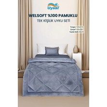 Uysal Yorgan Welsoft Akfil Tek Kişilik Uyku Seti ANTRASİT