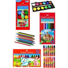 Aksiyon Global Öğrenci Boyama Seti 3 Lü 12 Renk Sulu Boya 12 Renk Kuru Boya 12 Renk Pastel Boya Kaliteli