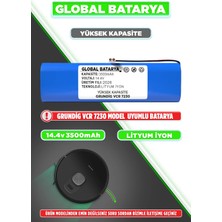 Grundig Vcr 7230 Uyumlu Robot Süpürge Bataryası 14.4V 3500MAH Pil (Yüksek Kapasite)