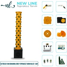 Newline 60 Fidelik Tam Donanımlı Dikey Topraksız Tarım Kulesi - Sarı