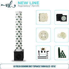 Newline 60 Fidelik Ekonomik Dikey Topraksız Tarım Kulesi - Beyaz