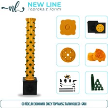 Newline 60 Fidelik Ekonomik Dikey Topraksız Tarım Kulesi - Sarı