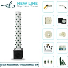 Newline 60 Fidelik Tam Donanımlı Dikey Topraksız Tarım Kulesi - Beyaz