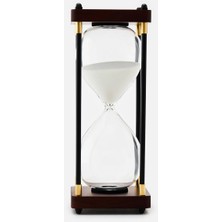 Ahşap Kum Saat Metal Yapılı Şık Tasarım 24 cm Yükseklik ve 9,5 cm Derinlik ile Modern Aksesuar