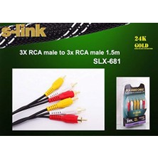 Hype Store S-Link SLX-681 1.5m 3'lü Rca Video Kablo