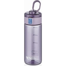 Hype Store Tkk 450ML Taşıma Kulplu Kilitlenebilir Kapak Ölçü Skalalı Rahat Içim Spor Matara (Mor)