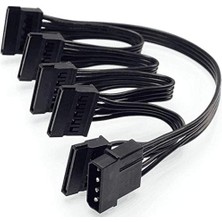 Hype Store 4355 Molex Ide 4 Pin To 5 Port Sata Power HDD Güç Çoklayıcı Kablosu