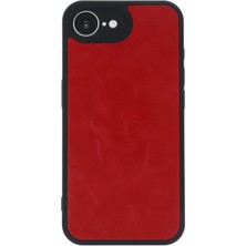 LTG Nova Iphone 16E Kılıf Aras Deri Kapak - Kırmızı