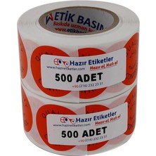 Hype Store Hazır Etiketler , Hazır Al Hızlı Al Kalite Kontrol Etiketi 30MM Çap Ruloda 500 Adet 2 Rulo Toplam 10