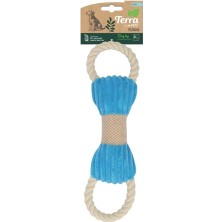 Braventa Collection M-Pets Tugo Mavi Bej Kemik Şekilli Köpek Oyuncağı