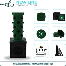 Newline 20 Fidelik Ekonomik Dikey Topraksız Tarım Kulesi - Yeşil