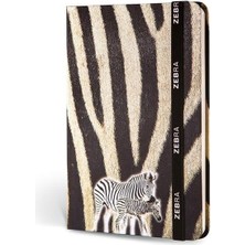 Hype Store Le Color Kumaş Defter Çizgili Lastikli Zebra