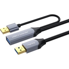 Hype Store Veggieg USB 3.0 Uzatma Kablosu Sinyal Güçlendirici Extender Destekli Usb-A Uzatıcı Kablo 30 Metre