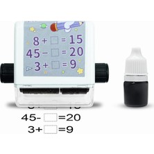 Hype Store Onenine Roller Dijital Öğretim Mührü, 2'si 1 Arada Ek ve Çıkarma Silindir Damgası, Yeniden Kullanıla