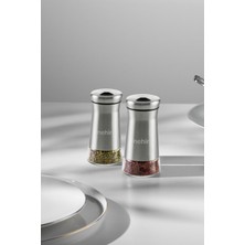 Feyza Design Şık 2'li Cam Tuzluk ve Biberlik Takımı, Sofralarınıza Zarafet Katın