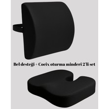 Kokis Visco Oturma Minderi ve Bel Destek Seti – Ergonomik Ofis Konforu