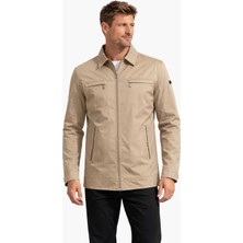 Çizgi Triko Erkek Polo Yaka Altı Cepli Astarlı Pamuklu Mevsimlik Mont - A00005