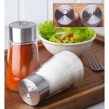 Feyza Design 2'li Cam Tuzluk ve Biberlik Seti, 120ML, Şık ve Kullanışlı Tasarım