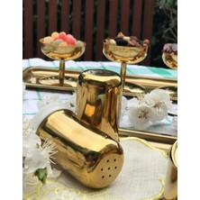 Feyza Design Parlak Gold Renk Tuzluk, Şık ve Zarif Mutfak Aksesuarı