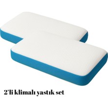 2 Adet Klimalı Visco Ortopedik Yastık 60X40X10 cm – Ergonomik Destek