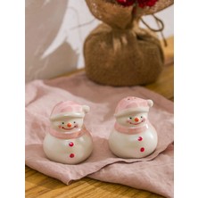 Feyza Design Yılbaşı Temalı Tuzluk ve Biberlik Seti, Şık ve Renkli Tasarım