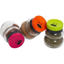 Feyza Design Üçlü 150 cc Renkli Kapaklı Tuzluk Takımı, Şık ve Kullanışlı Set