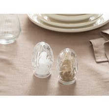 Feyza Design Şeffaf Cam Tuzluk ve Biberlik Seti, 5,5x8,5 Cm, Şık ve Kullanışlı Tasarım