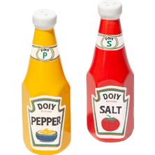 Feyza Design Çeyrek Daire Tuzluk Biberlik ve Sos Takımı, Şık ve Kullanışlı Tasarım