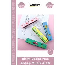 Carlburn #müzikaleti Doğal Ağaç Yapı Sağlam Dayanıklı Ritim Geliştirme Eğitimi Renkli Çocuk Ahşap Müzik Aleti