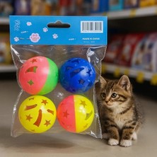 Ecoport 4'lü Çıngıraklı Top Kedi Oyuncağı