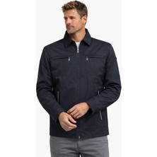 Çizgi Triko Erkek Polo Yaka Altı Cepli Astarlı Pamuklu Mevsimlik Mont - A00005