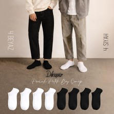 Kral Socks Kadın - Erkek 8 Çift Cotton Dikişsiz Soft Görünmez Penye Patik Bilek Çorap