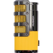 Parmida 3 Torch Pürmüz Sarı - Gunmetal Metal Puro Çakmağı