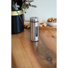 Feyza Design Şık Metal Kaplama Baharatlık Takımı, Gri Renkli, Dayanıklı ve Estetik